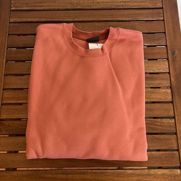 Jordan Flight Fleece Crewneck Oversized Sweatshirt Orange Women M(FB5116-810) - Picture 6 of 10